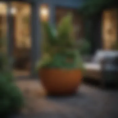 Chic Container Gardening for Limited Spaces Stylish container garden on a small patio