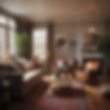 Cozy Roommate Interaction Friendly interaction between roommates in a cozy living room