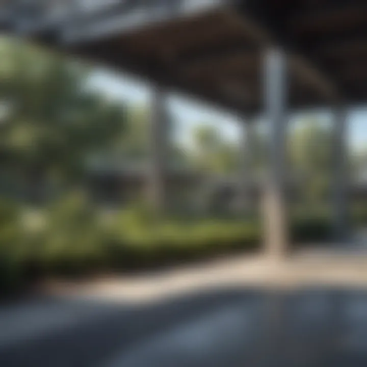 Contemporary landscape surrounding Magnolia Station