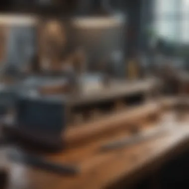 Safe Workspace for Knife Sharpening A clean and safe workspace for sharpening knives