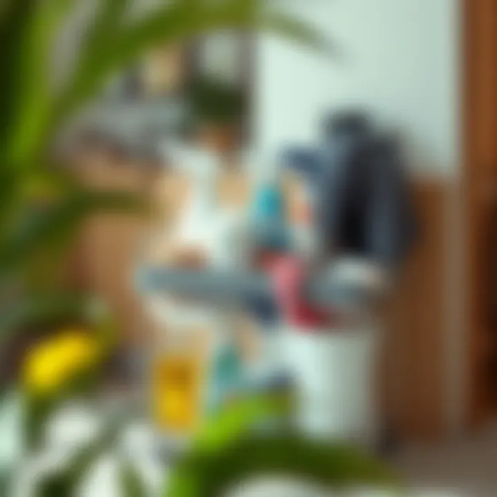 Essential Cleaning Supplies for Your Apartment An organized cleaning cart with essential supplies