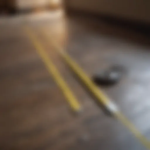 Measuring tape laid out across a floor