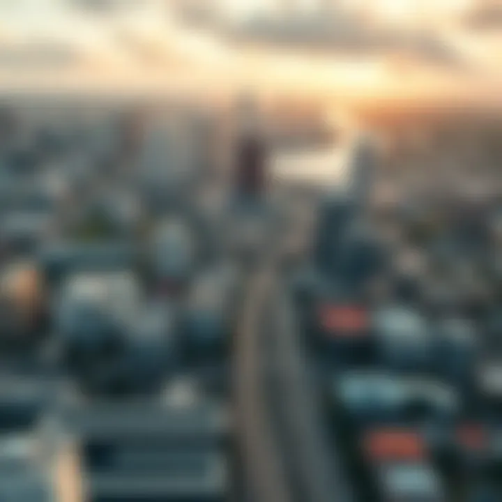 Aerial Overview of Miami's Urban Connectivity Aerial view of Miami's road network highlighting urban development