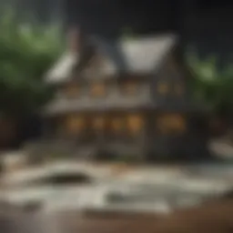 Visual representation of cash transaction for real estate