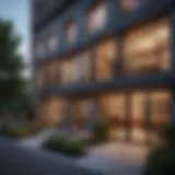 Modern apartment exterior showcasing Washington, D.C. architecture