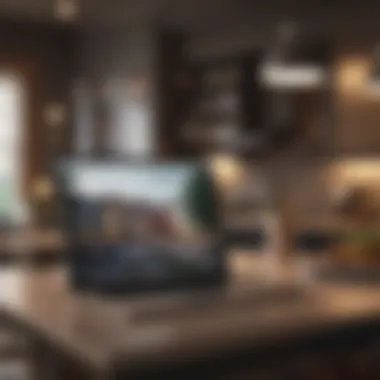 Effective Online Apartment Hunting A person searching for apartments on a laptop