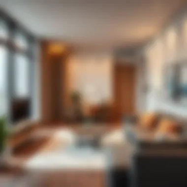 Stylish Compact Living Space Elegant design of a compact living space with multifunctional furniture