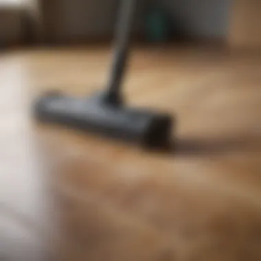 Professional cleaning setup with tools and solutions for laminate floors