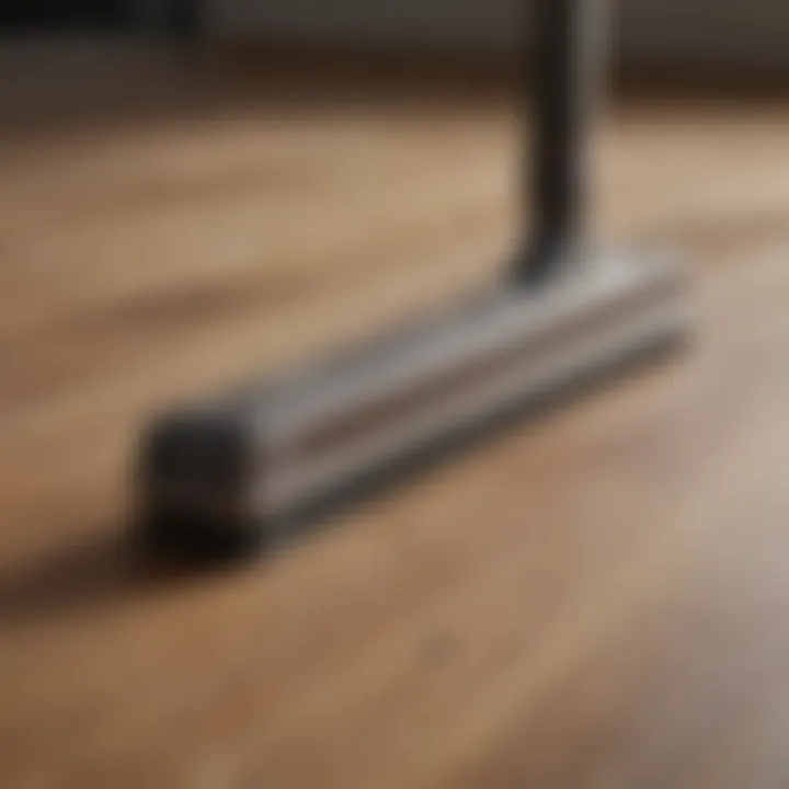 Cleaning tools arranged neatly for laminate care