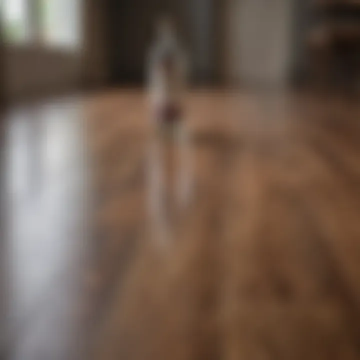 A bottle of laminate floor finish on a well-kept floor