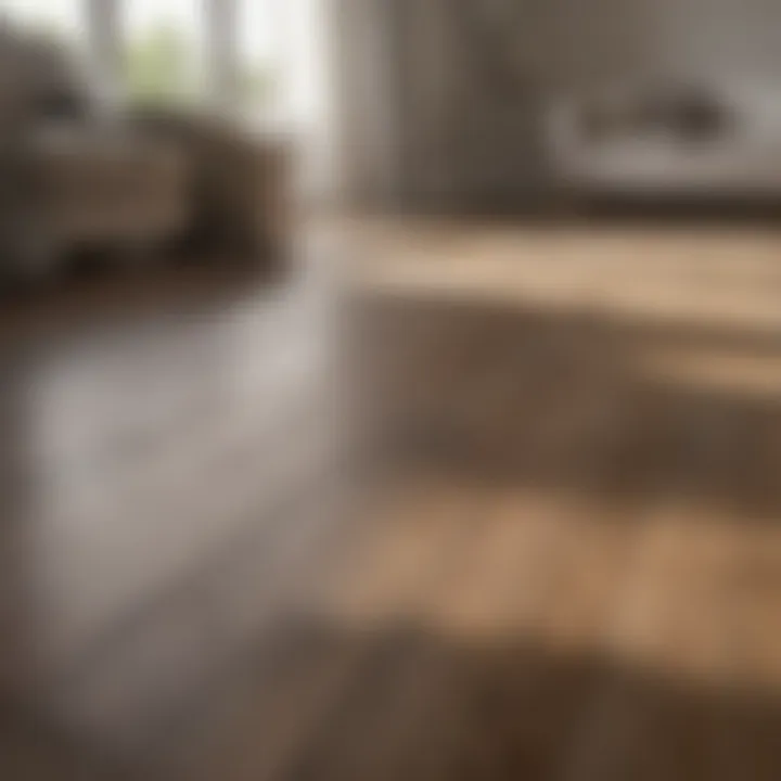 A pristine laminate floor reflecting sunlight