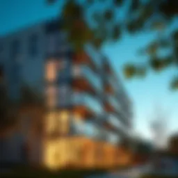 Architectural view of Park Plaza Apartments showcasing modern design