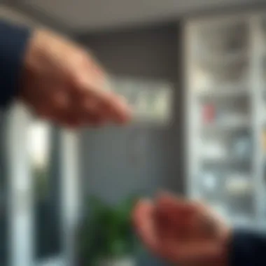 The Advantage of Cash Purchases Hands exchanging cash for an apartment key representing cash purchases