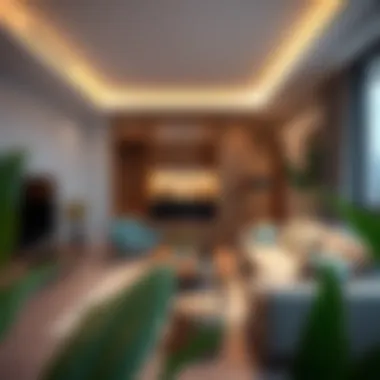 Beautifully designed living space in a Rainbow Hills Apartment highlighting contemporary furnishings