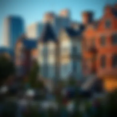 Diverse architectural styles of housing on Roosevelt Island