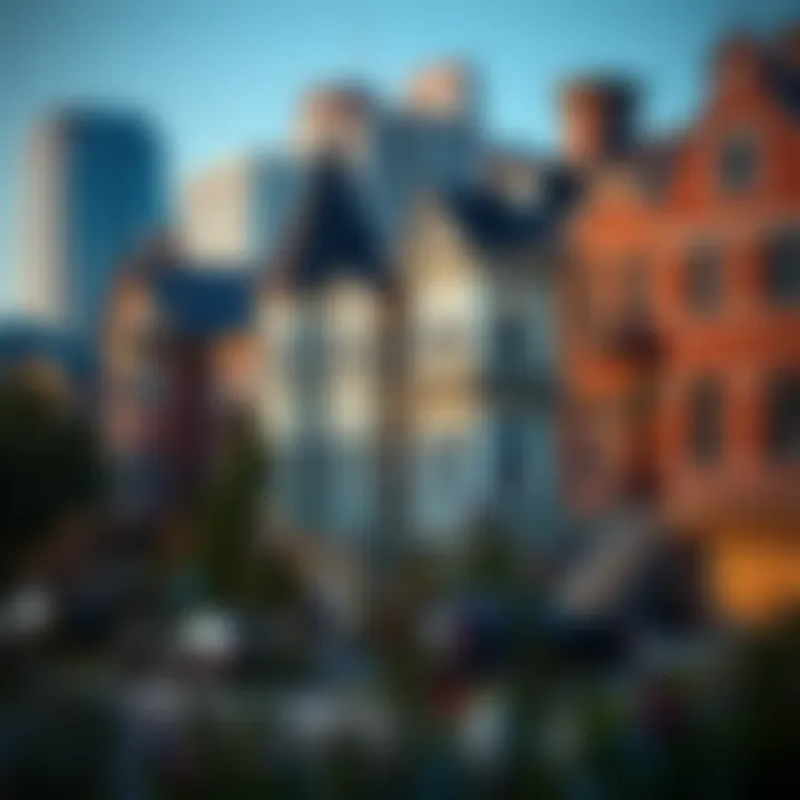 Diverse architectural styles of housing on Roosevelt Island