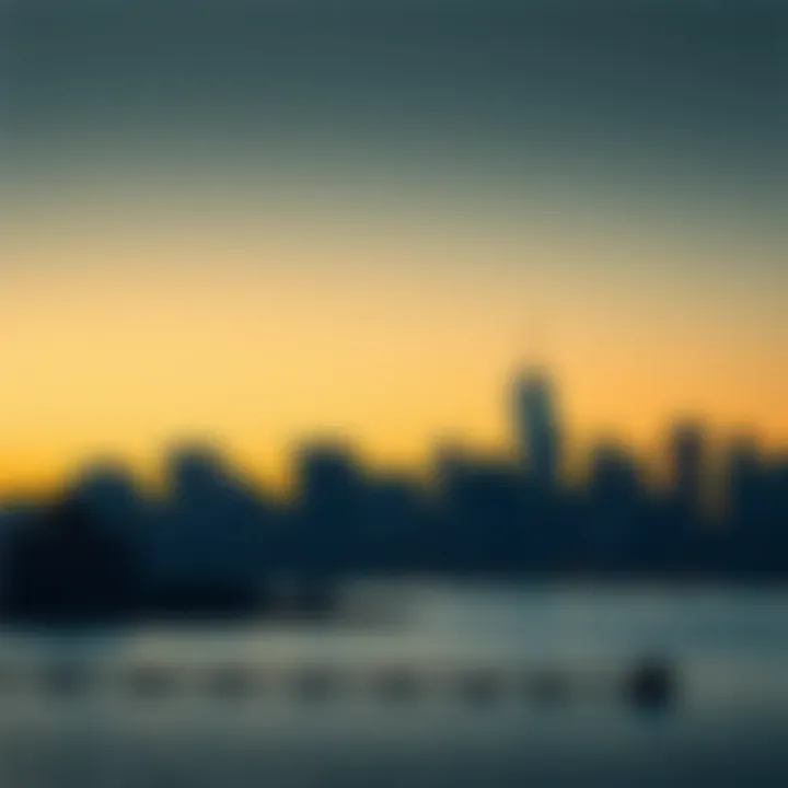 Panoramic view of Roosevelt Island skyline