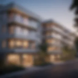 Exterior view of Regent Apartments showcasing modern architecture