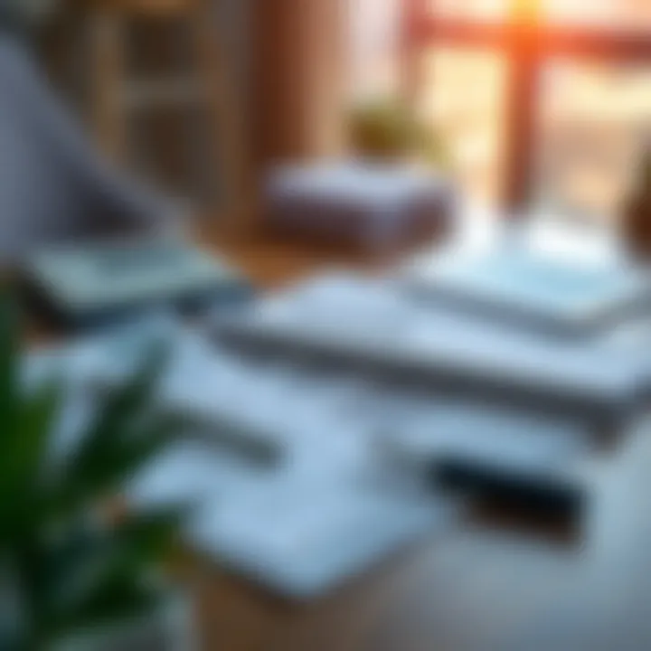 Essential Financial Documents Financial documents for apartment rental process laid out on a table