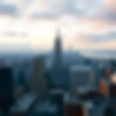 New York City Skyline A scenic view of New York City skyline emphasizing urban living