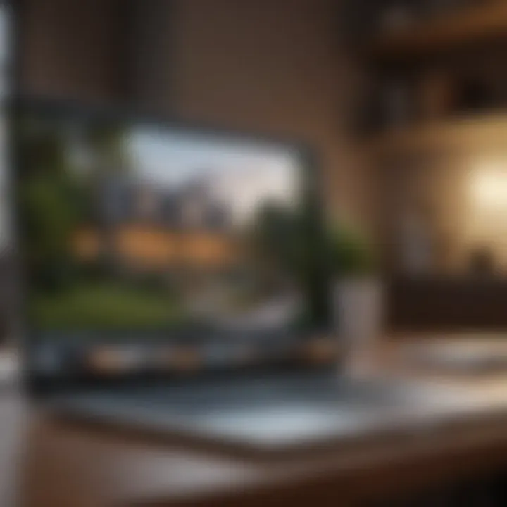 A laptop displaying innovative real estate technology tools aiding in the selling process.