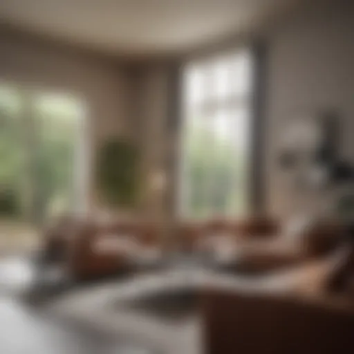 A beautifully staged living room showcasing modern decor and inviting ambiance.