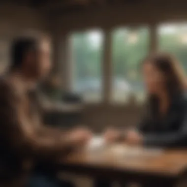 A cash buyer discussing terms with a seller at a table