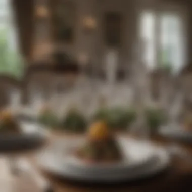 Formal Dinner Table Setting Elegant table set for a formal dinner with fine china and crystal glassware