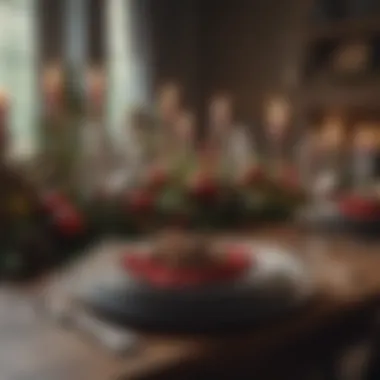 Themed Festive Table Arrangement Festive table arrangement featuring seasonal decorations and themed tableware