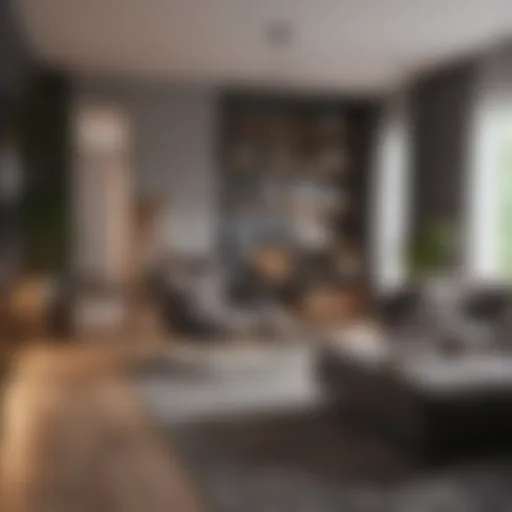 Stylish and compact studio apartment interior