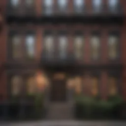 Elegant facade of a Brooklyn brownstone