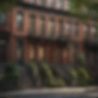 Charming Brownstone Neighborhoods A picturesque brownstone street lined with trees