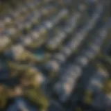 Aerial view of Pacific Palisades neighborhood showcasing rental properties