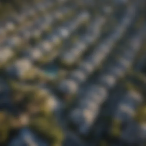 Aerial view of Pacific Palisades neighborhood showcasing rental properties