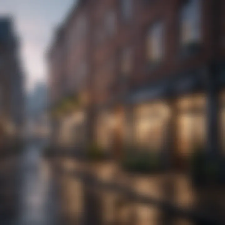 A diverse range of rental properties in a cityscape