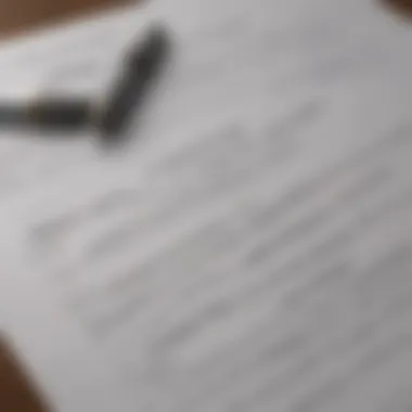 Understanding Rental Agreements Close-up of a rental agreement document with a pen