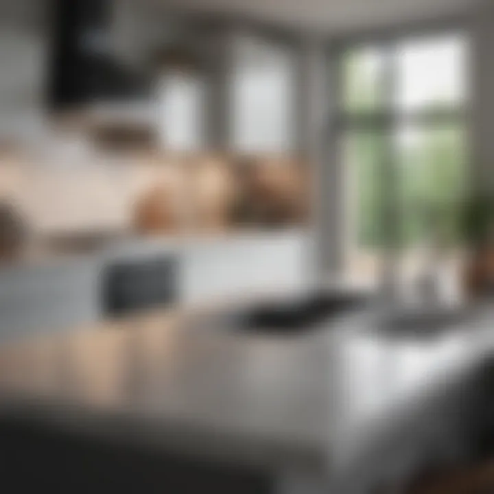 A clean and sanitized kitchen countertop