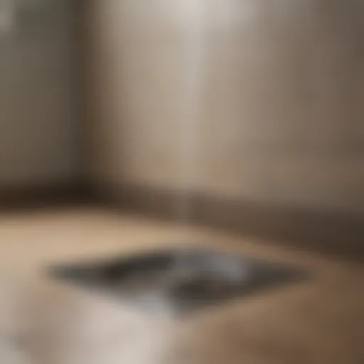 Diagram illustrating common causes of basement shower drain backups