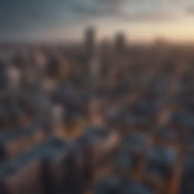 Boston Skyline: A Glimpse into Apartment Living Aerial view of Boston's skyline with modern apartments