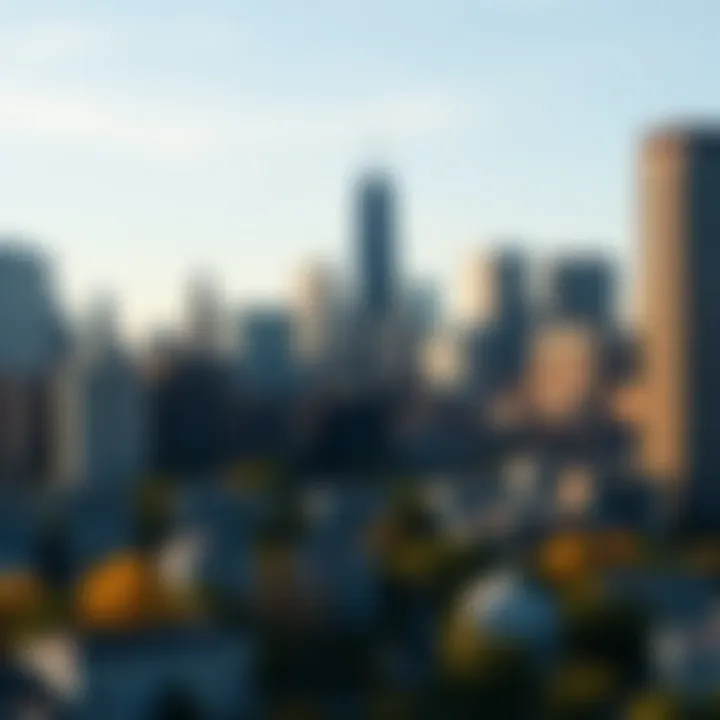 Overview of Chicago's skyline with residential buildings