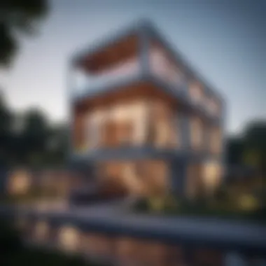 Modern Duplex Architecture A stylish duplex showcasing modern architecture