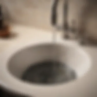 Clogged Sink Drain Clogged sink drain with standing water