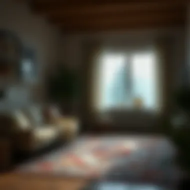 Cozy room with an ideal rug placement