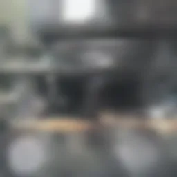 Close-up of stainless steel surface showing various types of spots