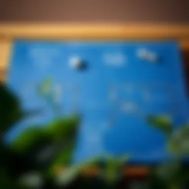 Blueprint illustration showcasing square footage calculations for a floor plan