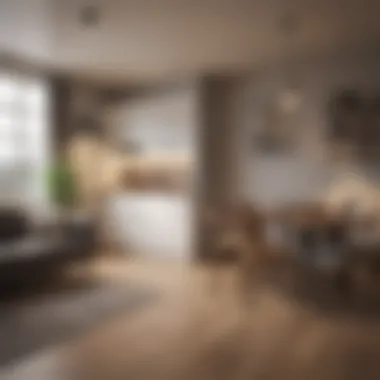 Efficient Studio Design Cozy studio apartment showcasing an efficient layout