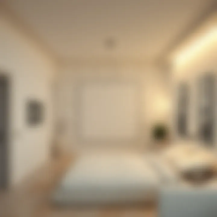 Square Room Area Calculation Detailed illustration of a square room with dimensions