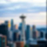 A panoramic view of Seattle skyline showcasing modern architecture