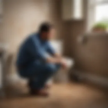 Evaluating Plumbing Service Options Homeowner evaluating plumbing service options