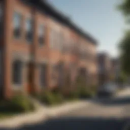 A vibrant street view of a budget-friendly neighborhood in Washington, D.C.